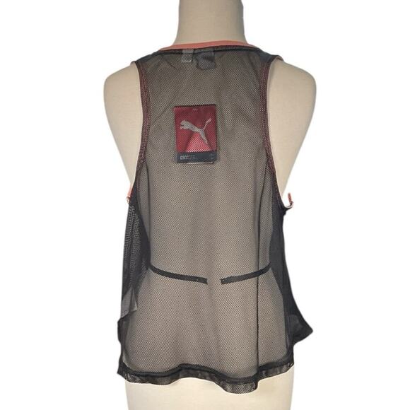 Puma Modern Sports Women's Tank Black Pink Mesh Back Polyester NWT Size Medium - Picture 3 of 9